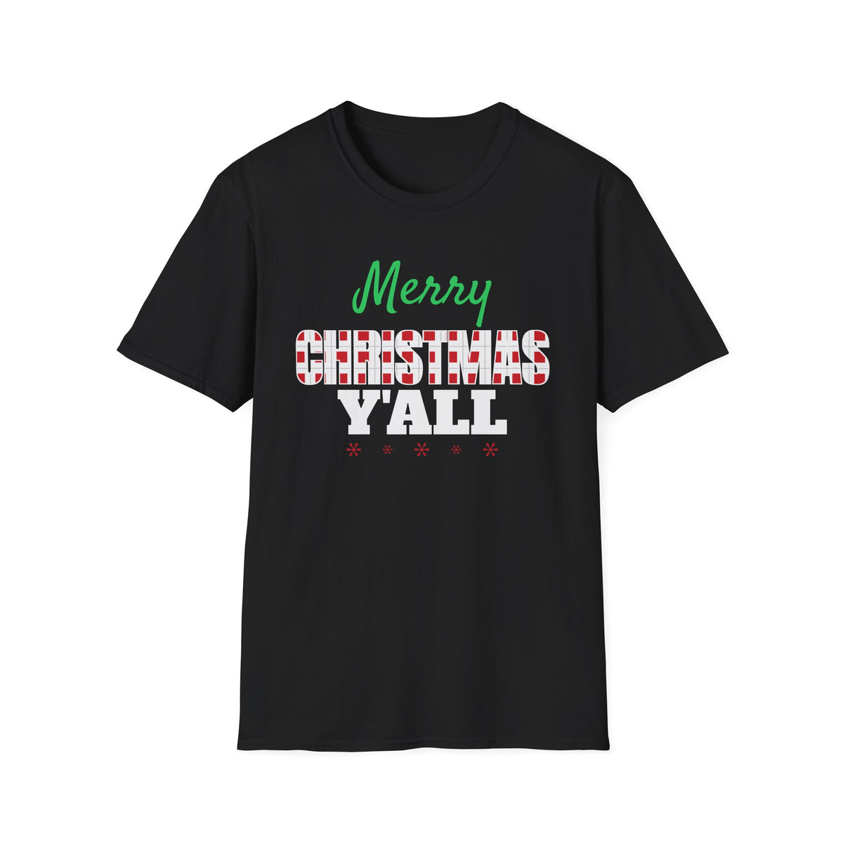 Merry Christmas Yall Buffalo Plaid Southern Country Christmas T-Shirt Unisex – Gifted Porch
