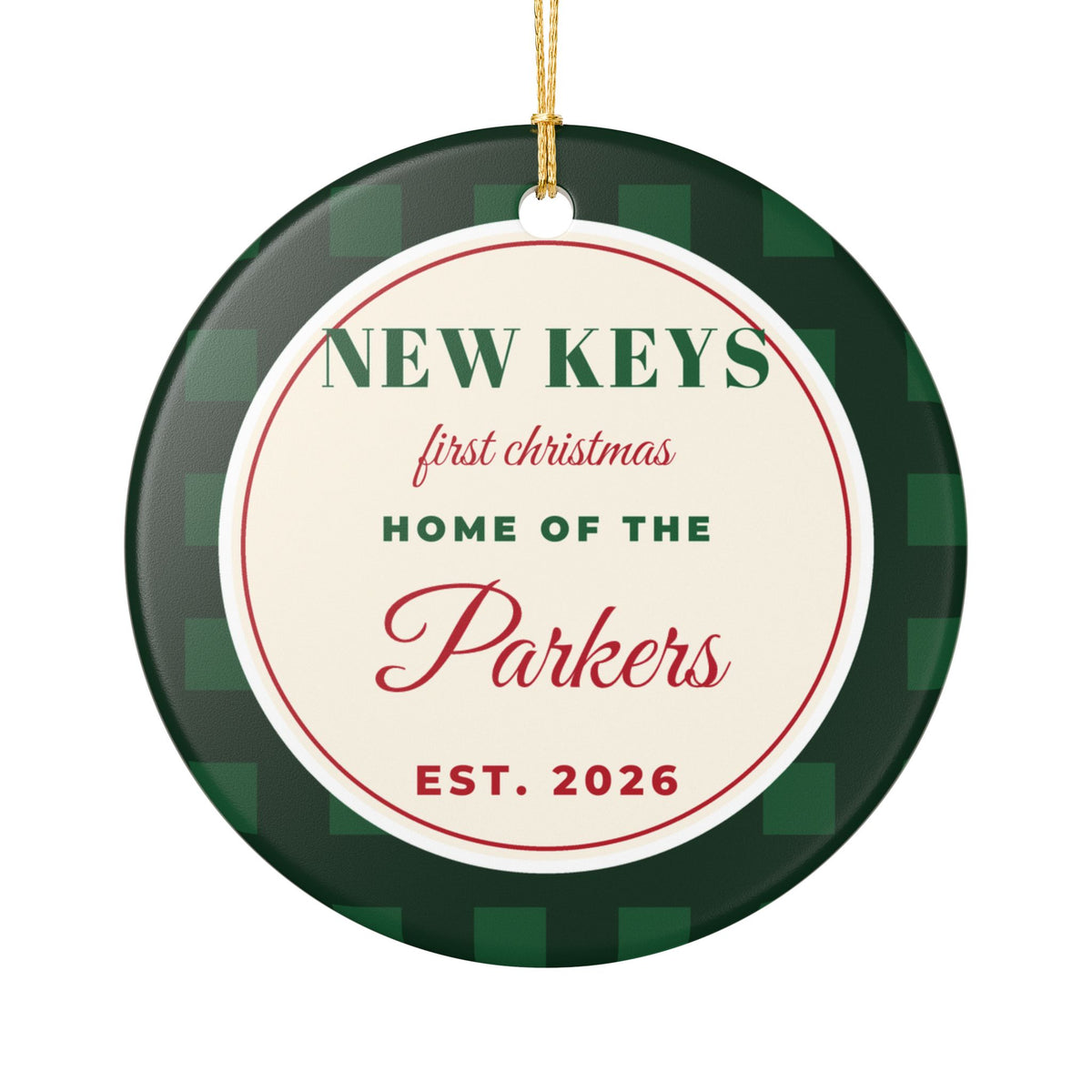 New Keys First Christmas 2026 Personalized New Home Ornament – Gifted Porch, view 2