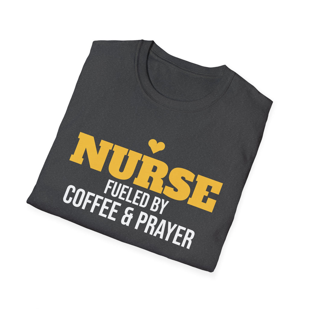 Nurse Fueled By Coffee And Prayer T-Shirt Christian Nurse Gift Tee – Gifted Porch