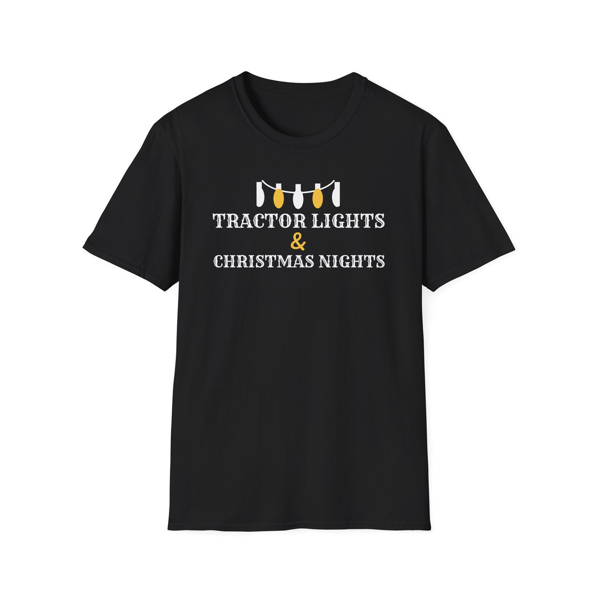 Tractor Lights And Christmas Nights Farm T-Shirt – Gifted Porch, view 2