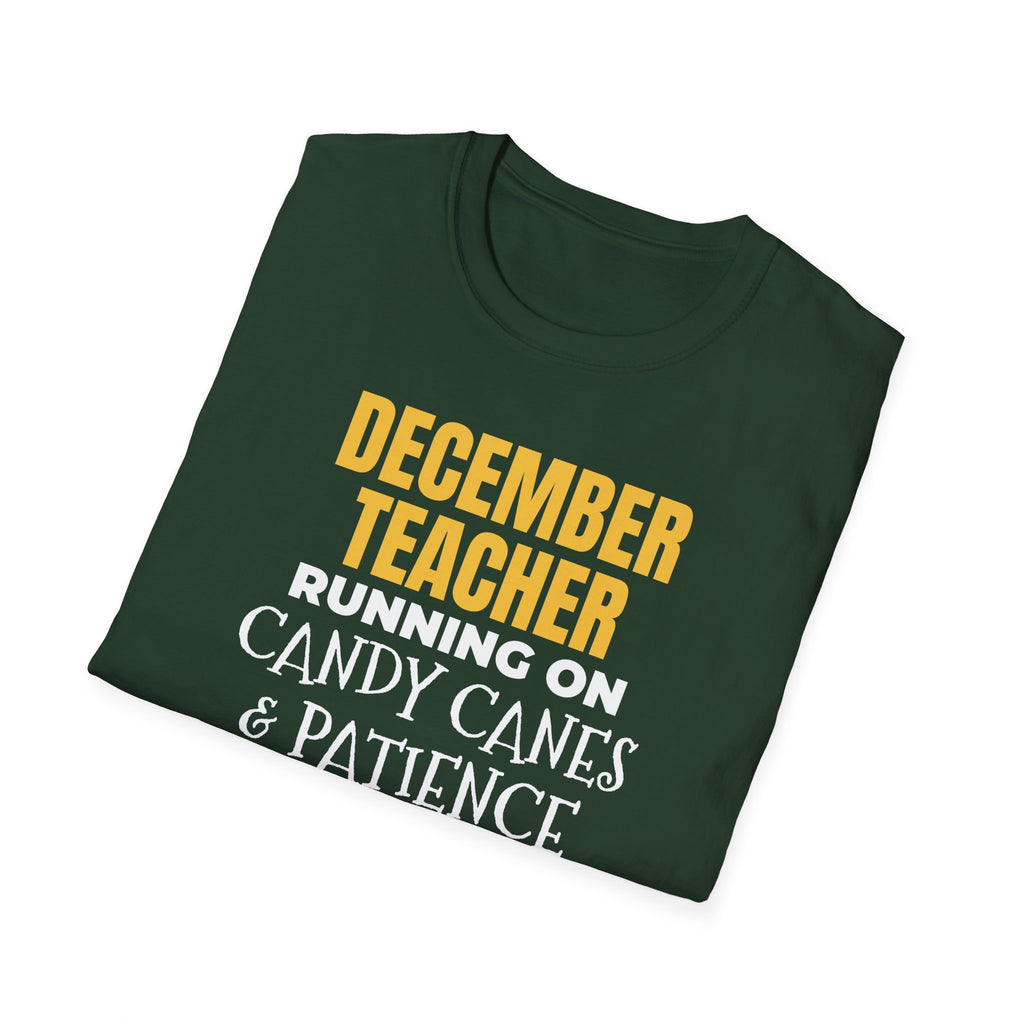 December Teacher Candy Canes And Patience T-Shirt – Gifted Porch, view 13
