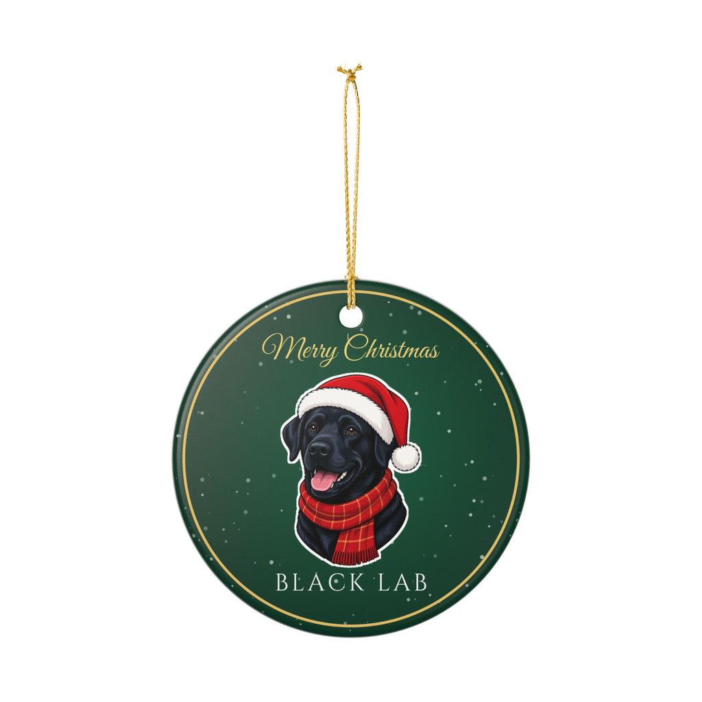 Black Lab Dog Christmas Ornament