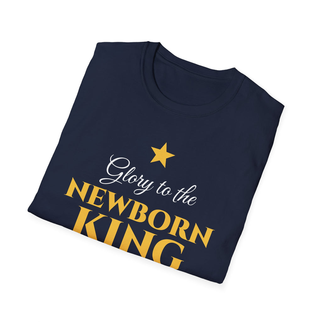 Glory To The Newborn King Christmas T-Shirt Christian Carol Faith Gift Tee – Gifted Porch