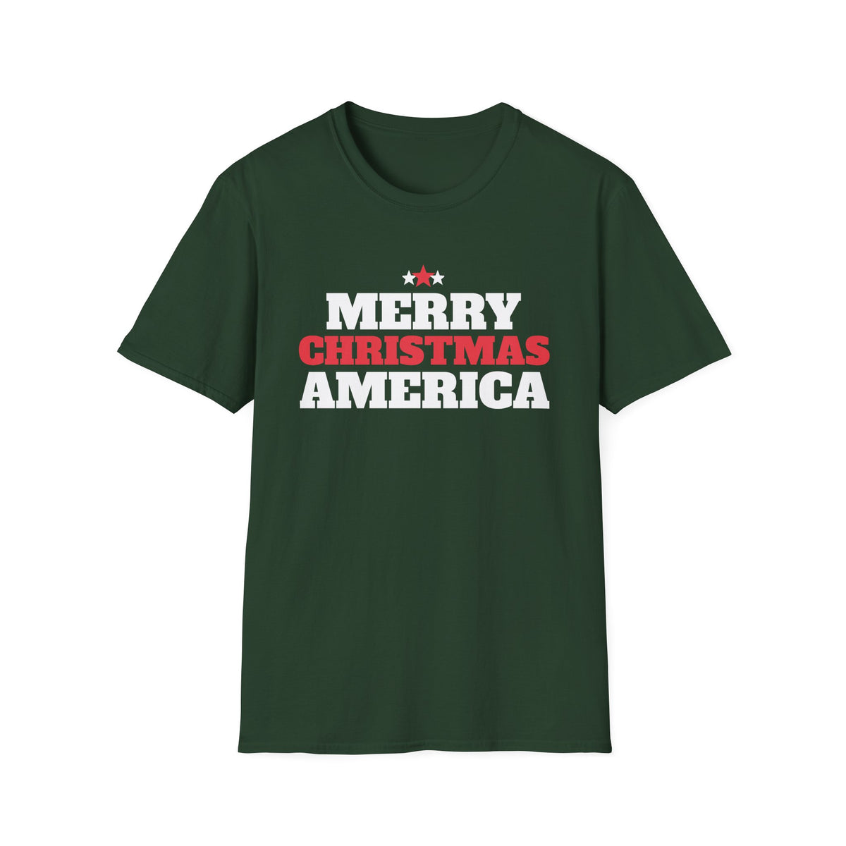 Merry Christmas America Patriotic Christmas T-Shirt USA Holiday Gift Tee – Gifted Porch