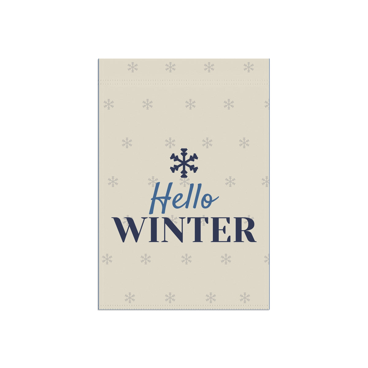 Hello Winter Garden Flag