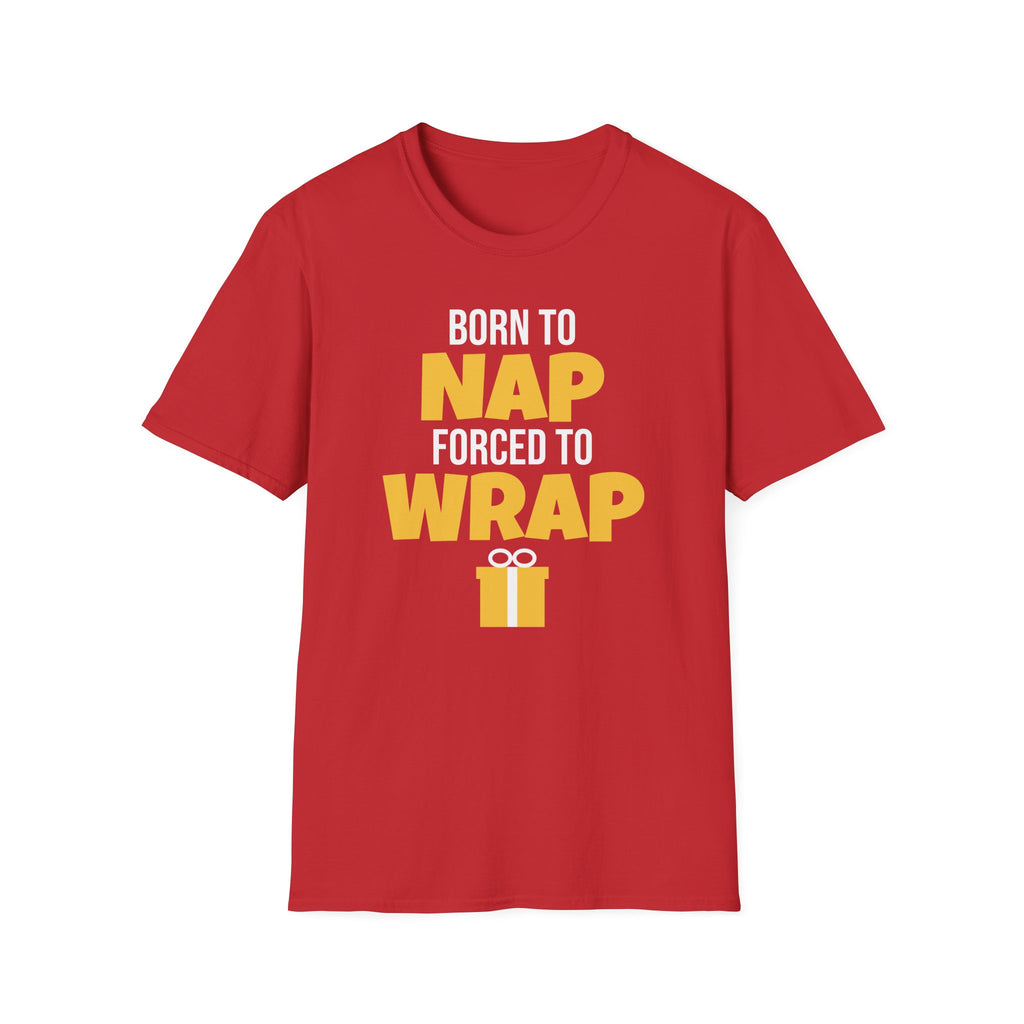 Born To Nap Forced To Wrap Funny Christmas T-Shirt – Gifted Porch, view 4