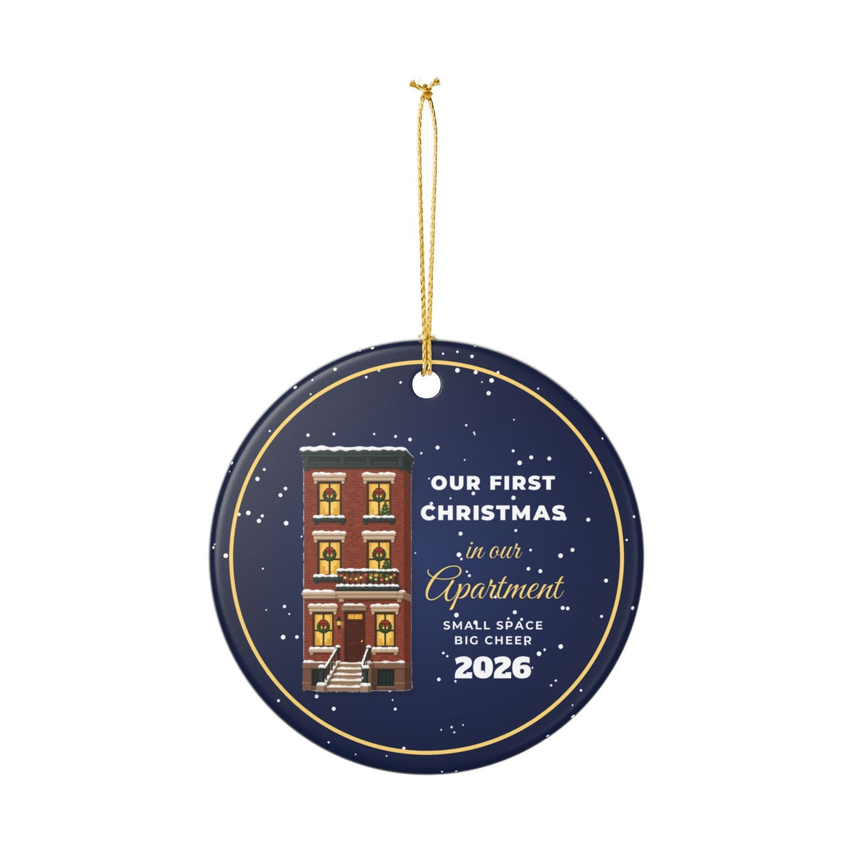 Our First Christmas In Our Apartment 2026 Ornament – Gifted Porch, view 4