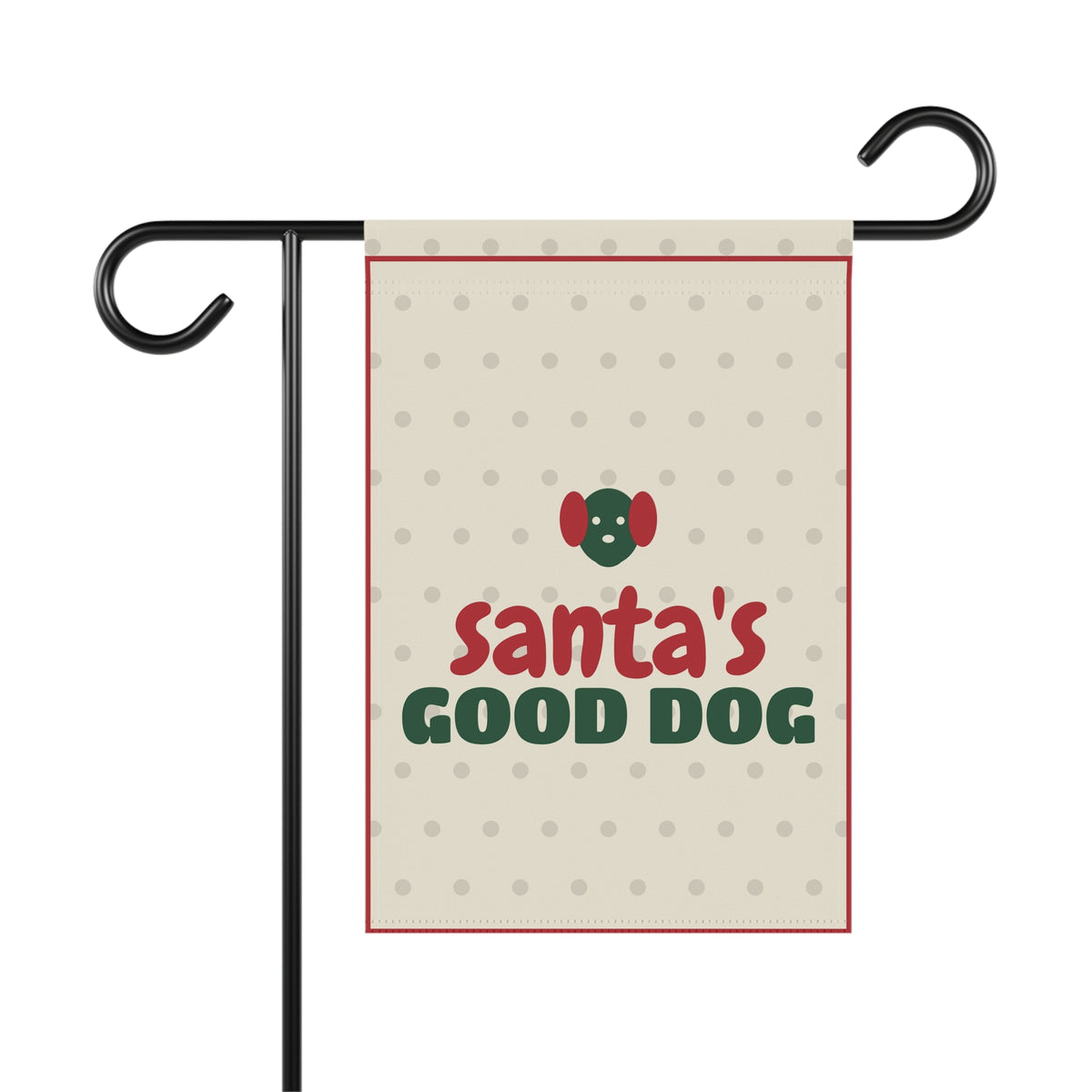 Santa's Good Dog Garden Flag