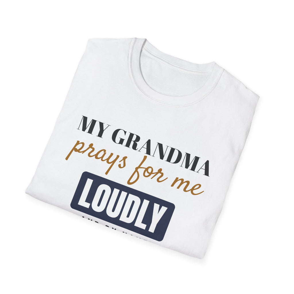 My Grandma Prays For Me Loudly Funny Christian T-Shirt – Gifted Porch, view 5