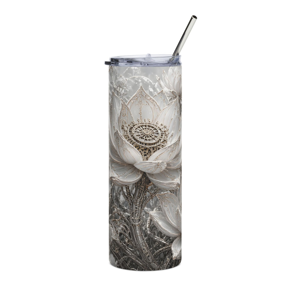 Silver Lotus 20oz Tumbler