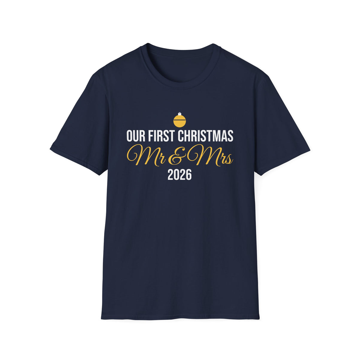 Our First Christmas As Mr And Mrs 2026 T-Shirt Newlywed Holiday Gift Tee – Gifted Porch
