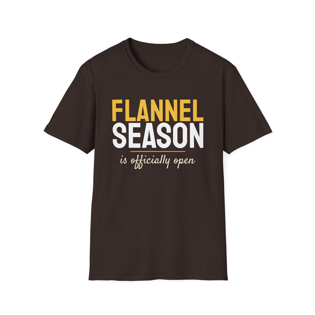 Flannel Season Is Open Fall T-Shirt – Gifted Porch, view 6