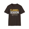 Flannel Season Is Open Fall T-Shirt – Gifted Porch, view 6