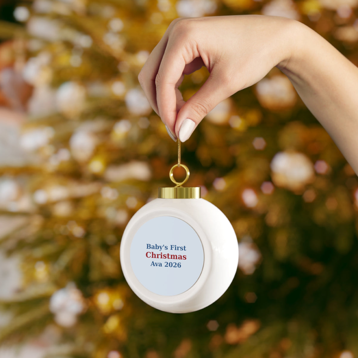 Baby's First Christmas Glass Ball Ornament