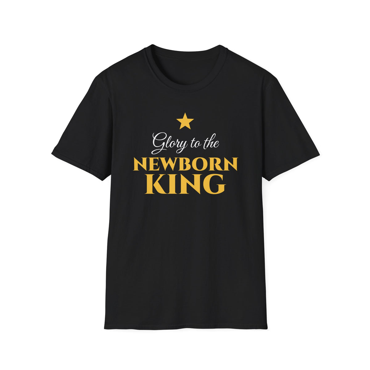 Glory To The Newborn King Christmas T-Shirt Christian Carol Faith Gift Tee – Gifted Porch