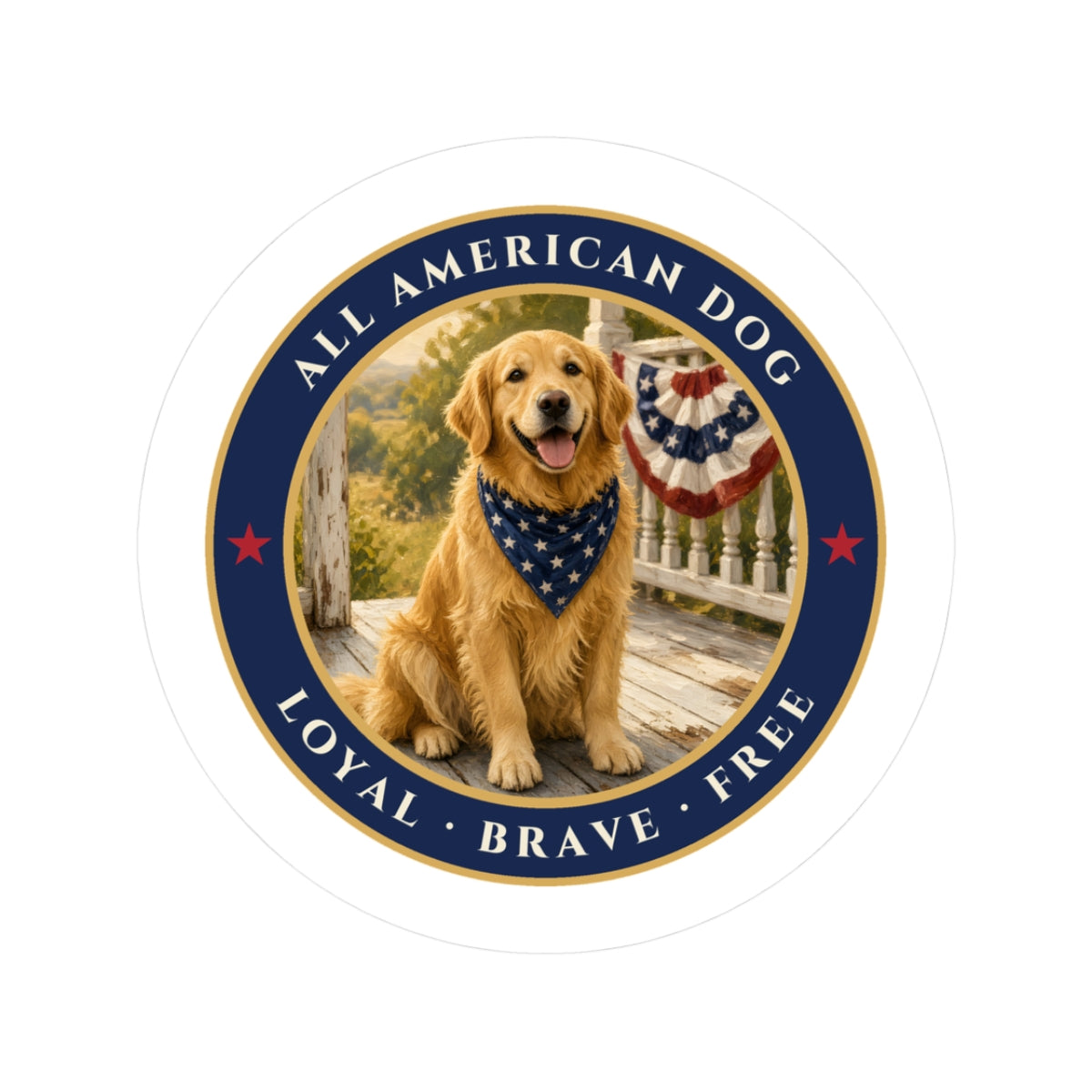 All American Dog Sticker