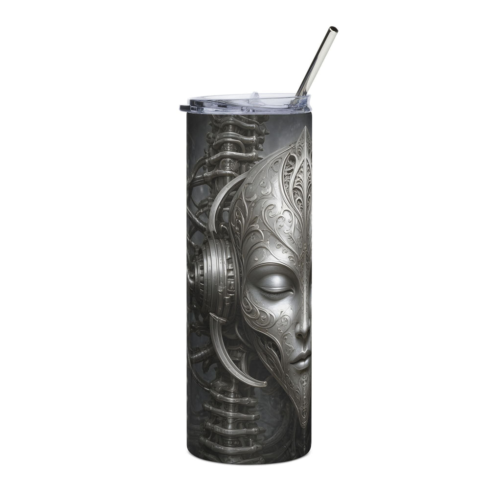 Silver Relic Mask 20oz Tumbler – unique art gift, photo 3