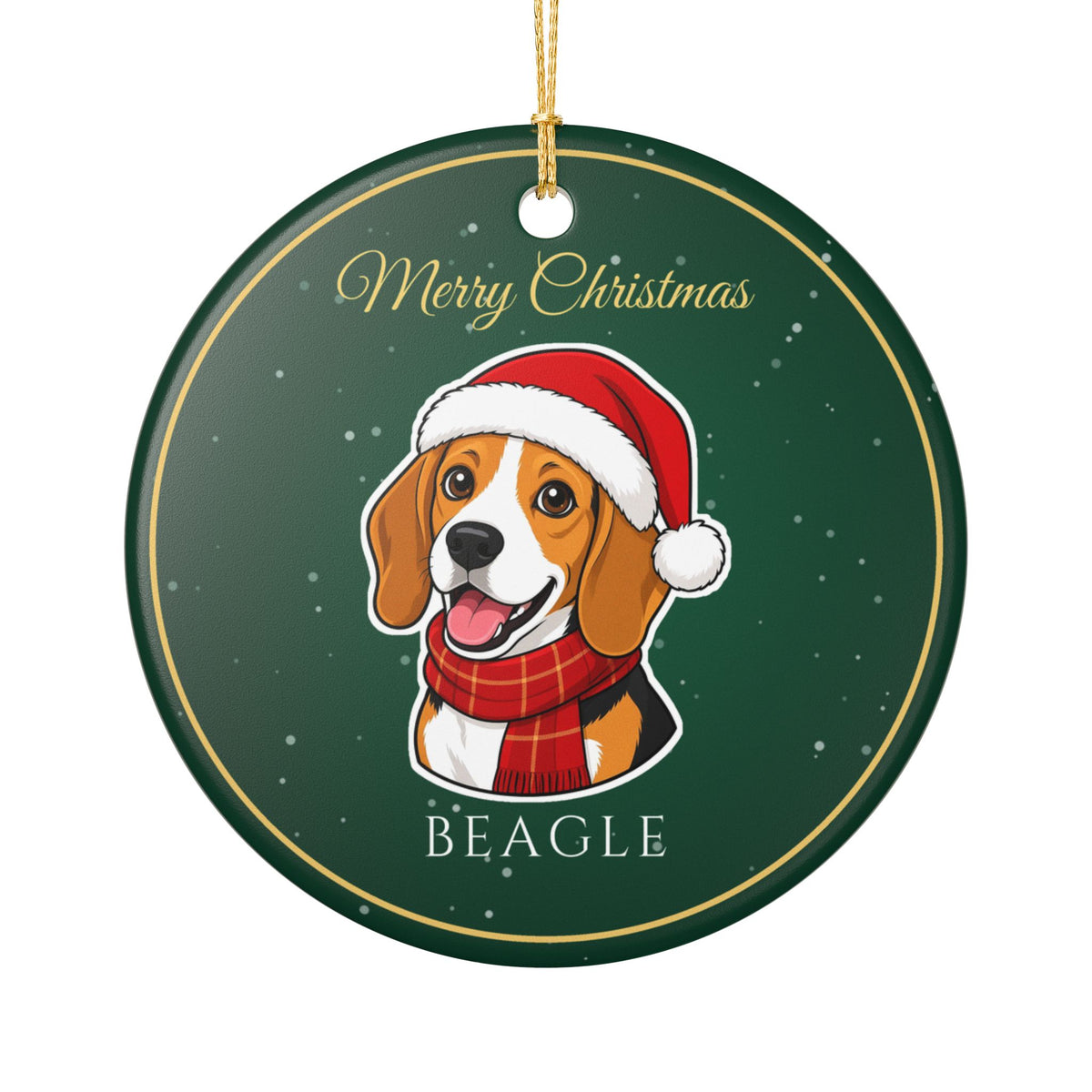 Beagle Dog Christmas Ornament