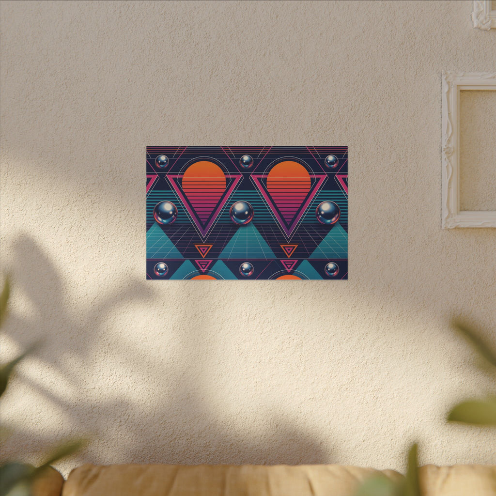 Retro Future Abstract Canvas Wall Art – unique art gift, photo 5