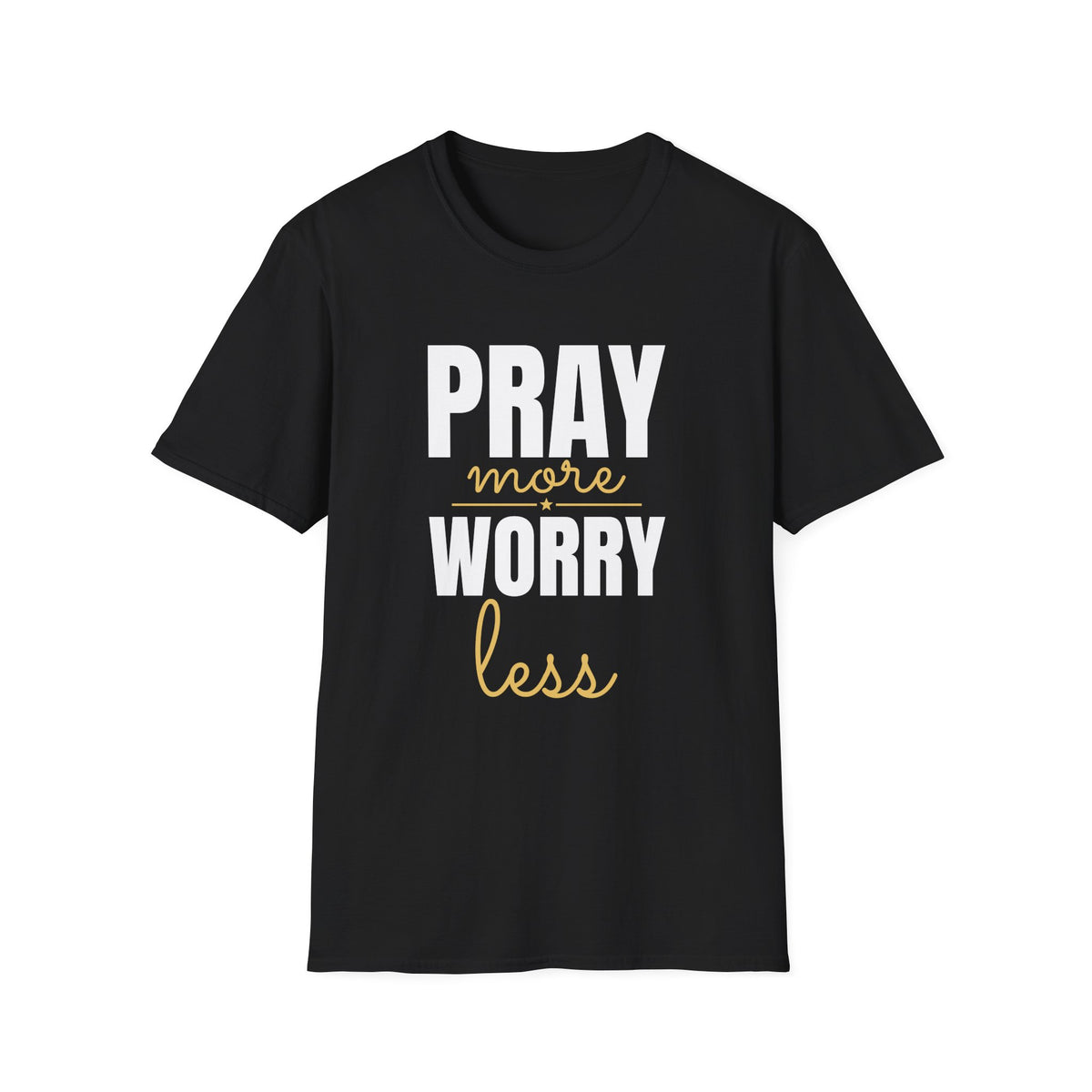 Pray More Worry Less Christian T-Shirt – Gifted Porch, view 2