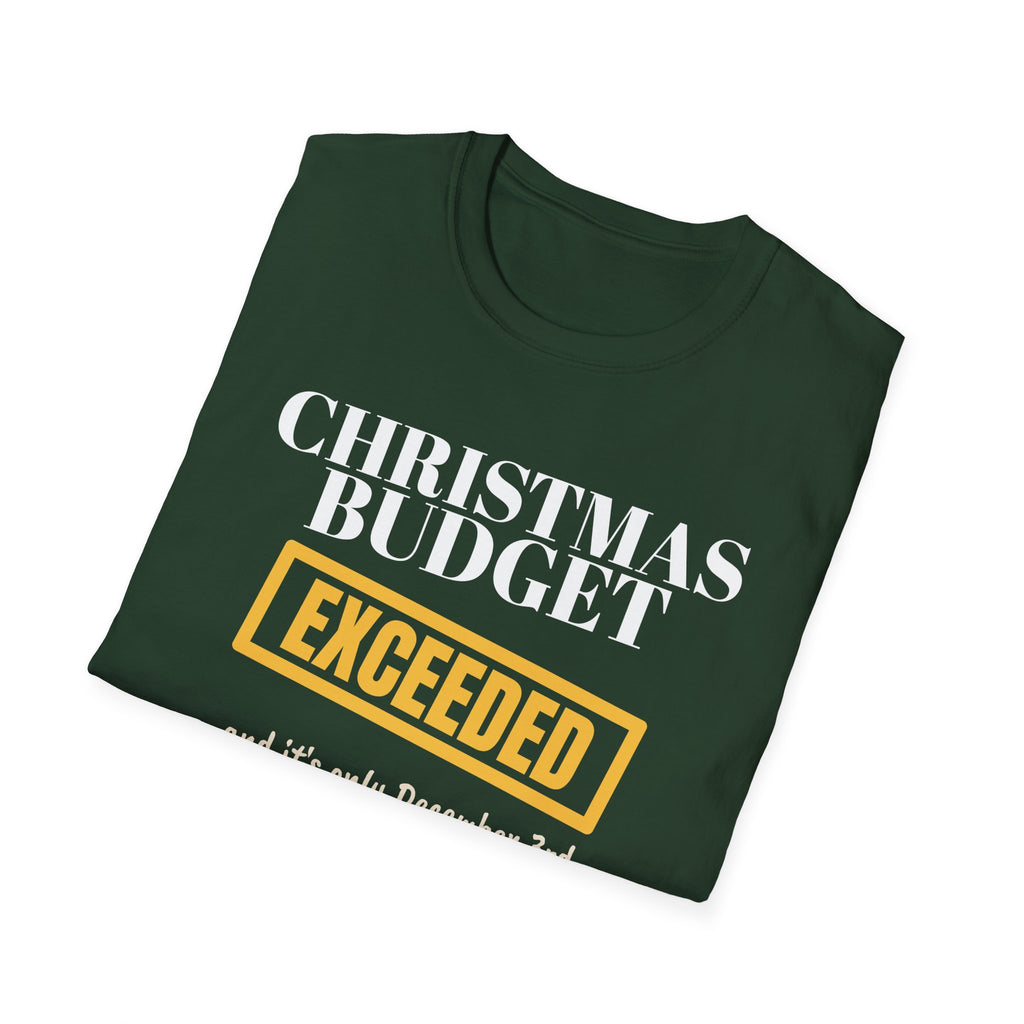 Christmas Budget Exceeded Funny Christmas Shopping T-Shirt – Gifted Porch, view 13