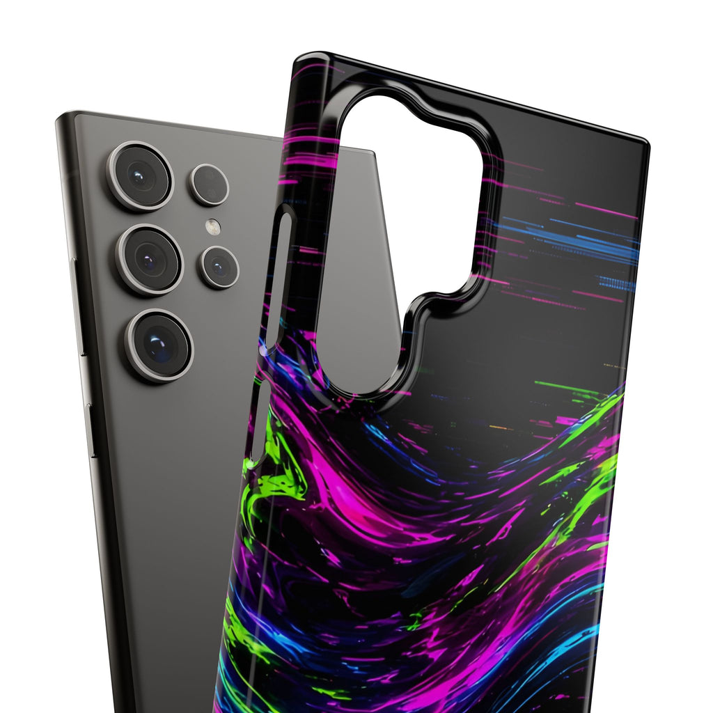 Glitch Wave Abstract Phone Case – unique art gift, photo 60
