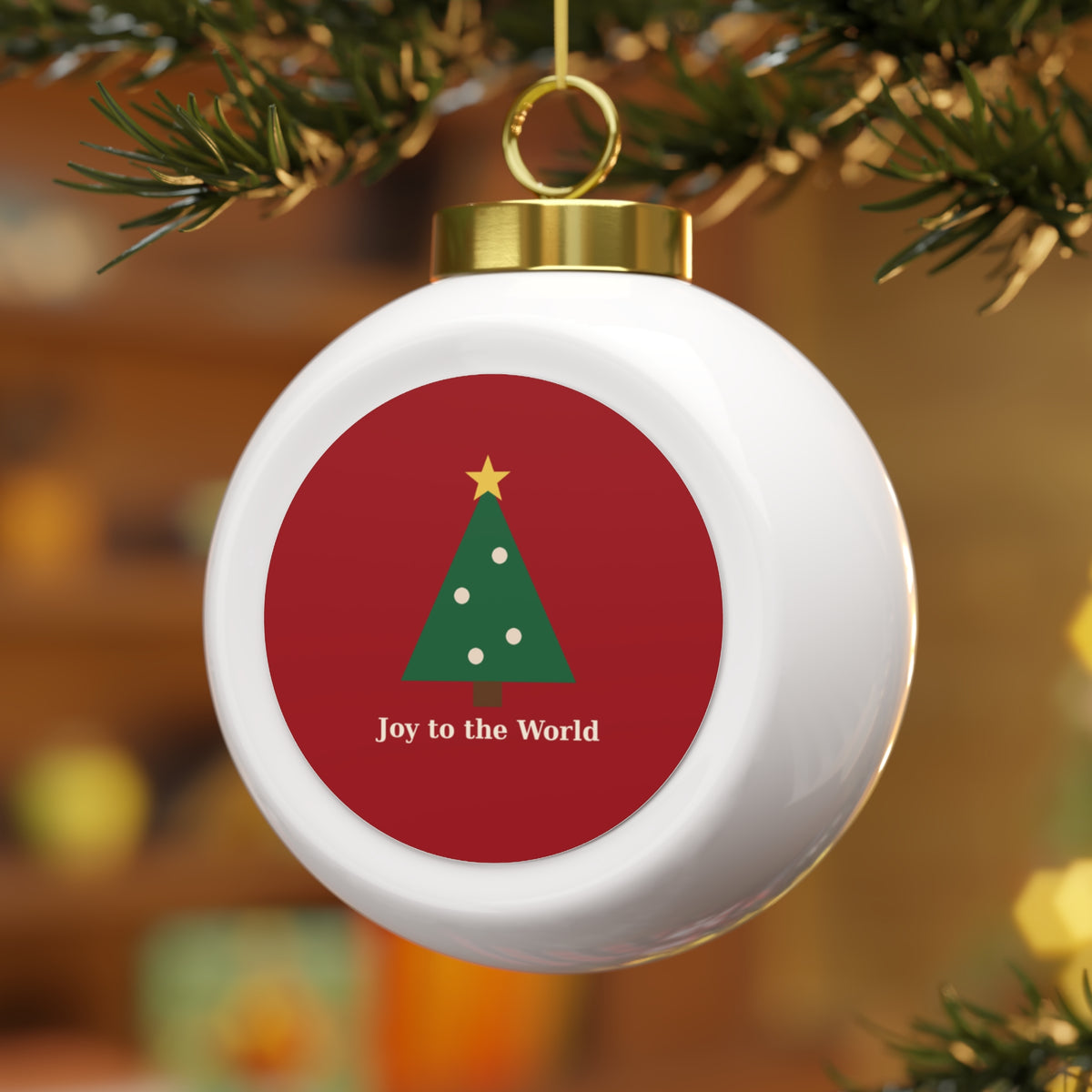 Joy to the World Glass Ball Ornament