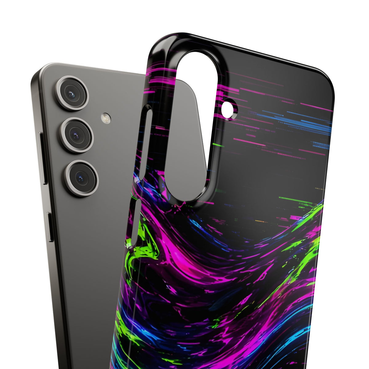 Glitch Wave Abstract Phone Case – unique art gift, photo 56