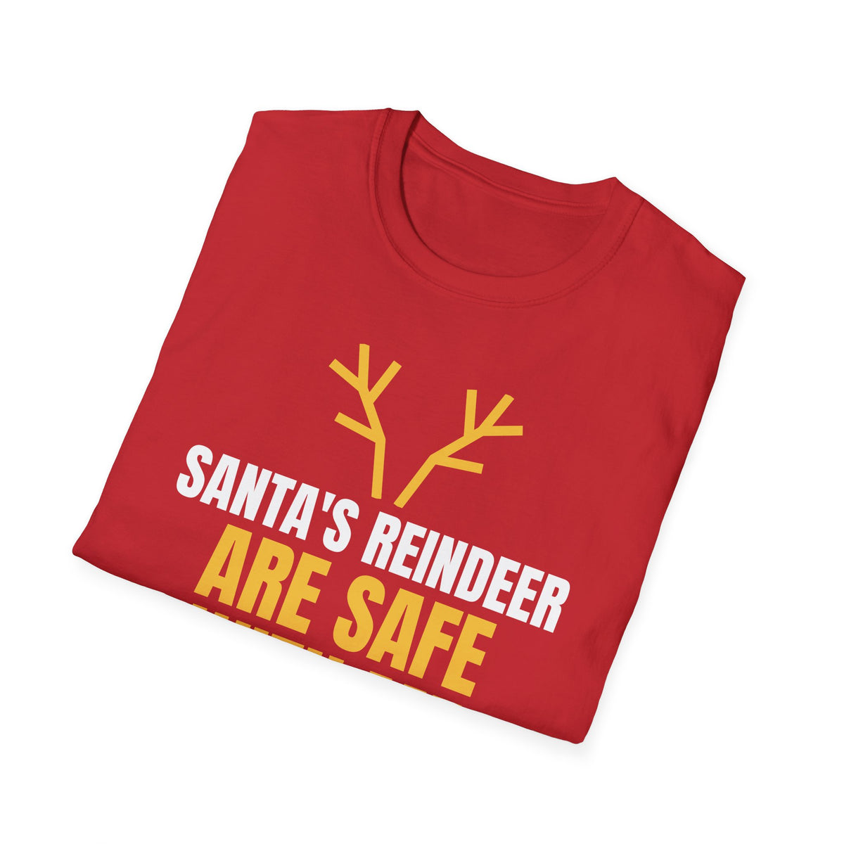 Santa's Reindeer Are Safe With Me Hunting T-Shirt – Gifted Porch, view 16