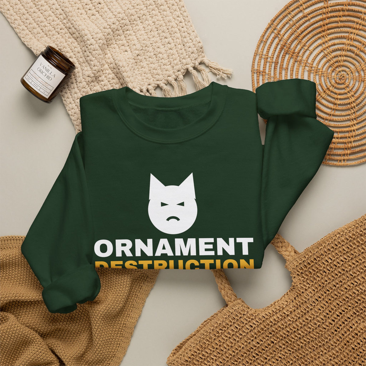 Ornament Destruction Specialist Sweatshirt – gift for Cat Moms, photo 13