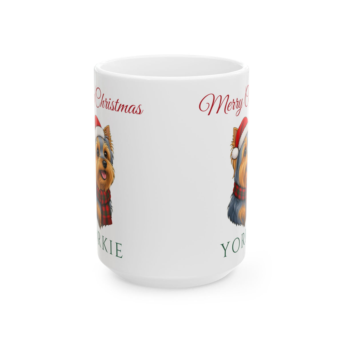 Yorkie Dog Christmas Mug – Gifted Porch, view 3