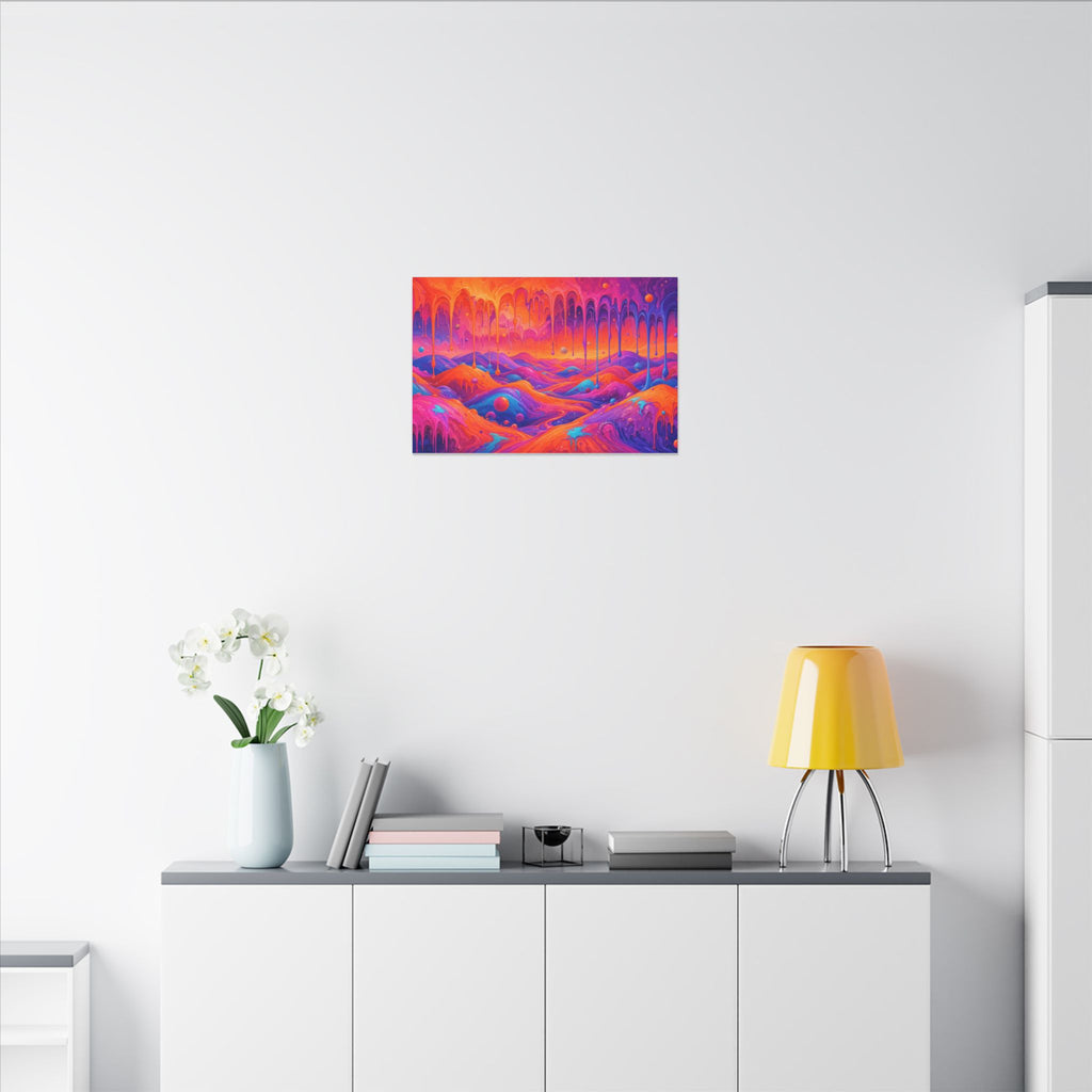 Melting Sunset Abstract Canvas Wall Art – unique art gift, photo 9