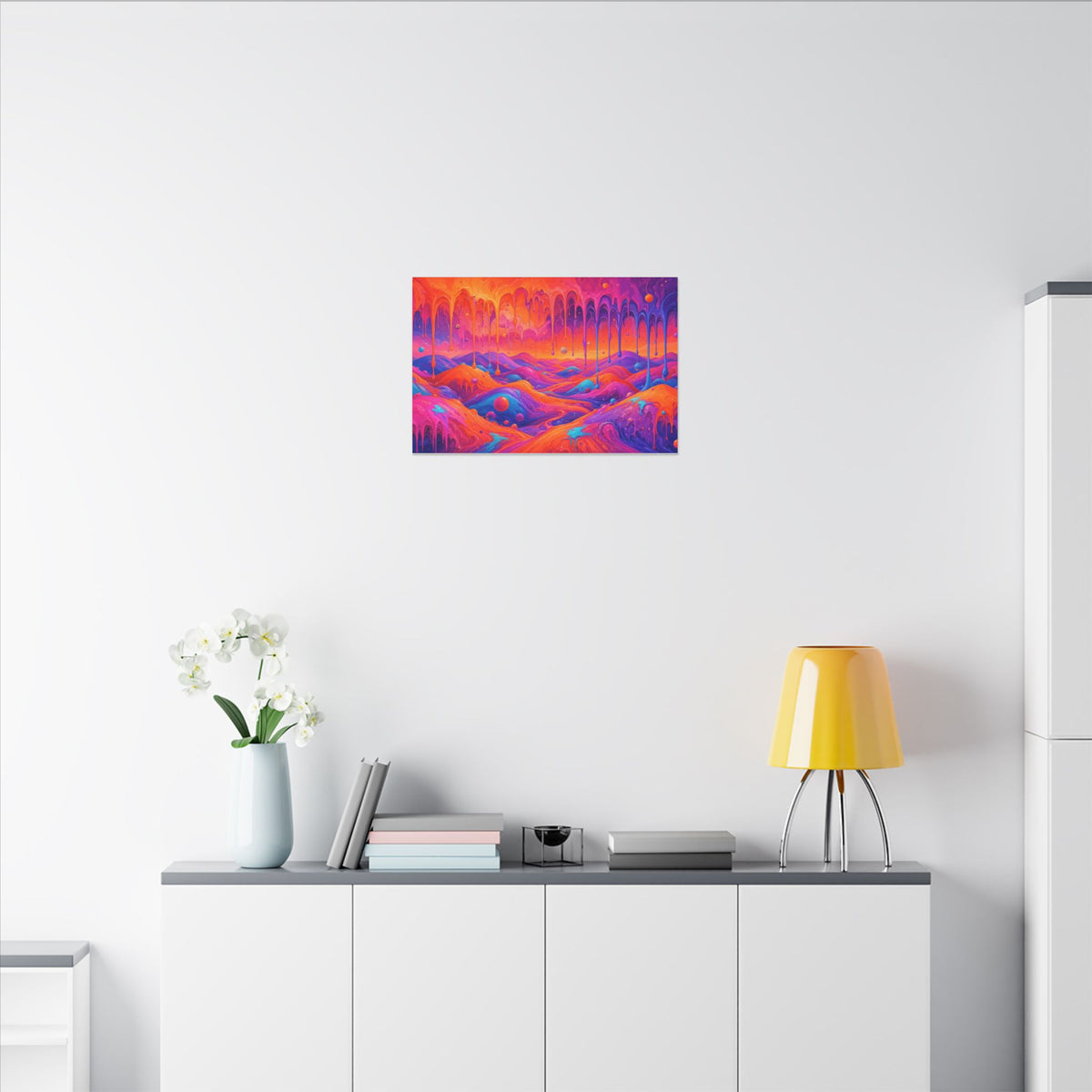 Melting Sunset Abstract Canvas Wall Art – unique art gift, photo 9