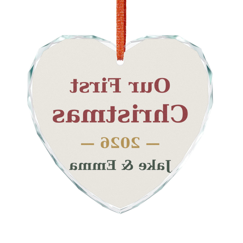 Our First Christmas Crystal Glass Ornament – Couple's Christmas gift, photo 2