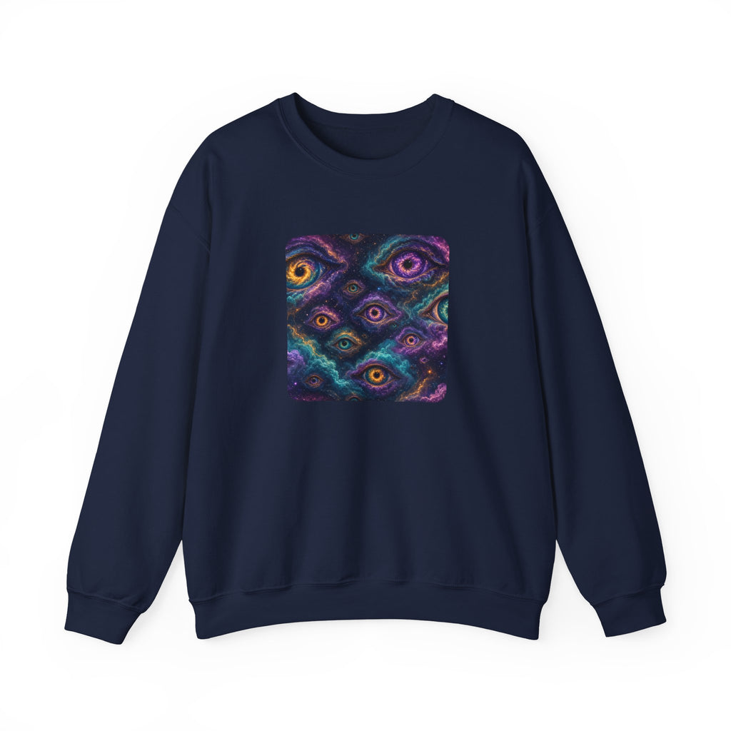 Cosmic Eyes Abstract Art Sweatshirt – unique art gift, photo 4