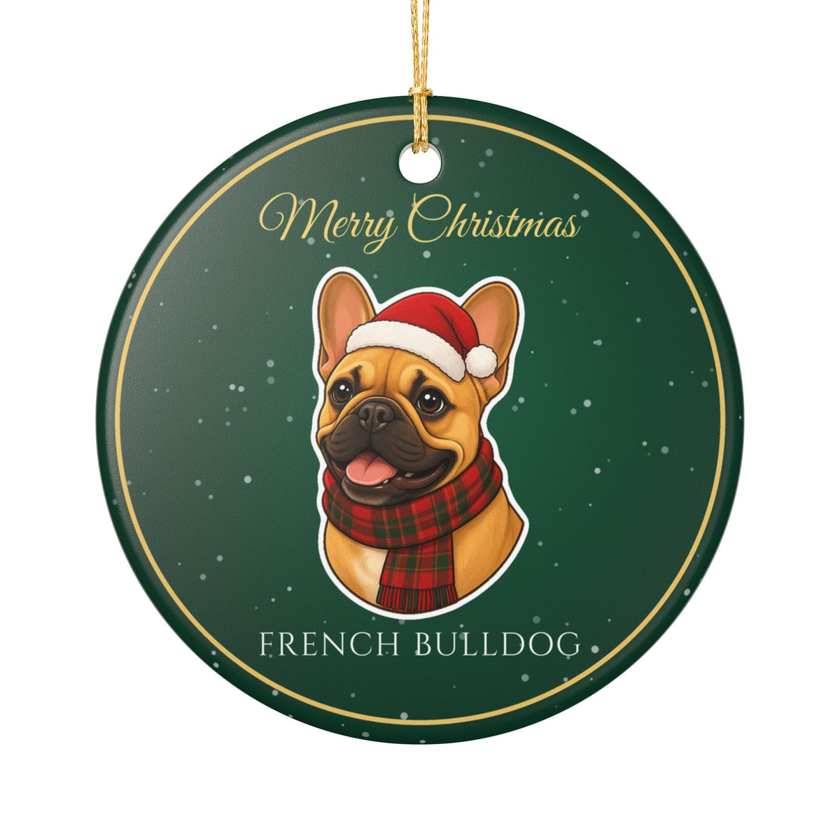 French Bulldog Dog Christmas Ornament – Gifted Porch, view 1