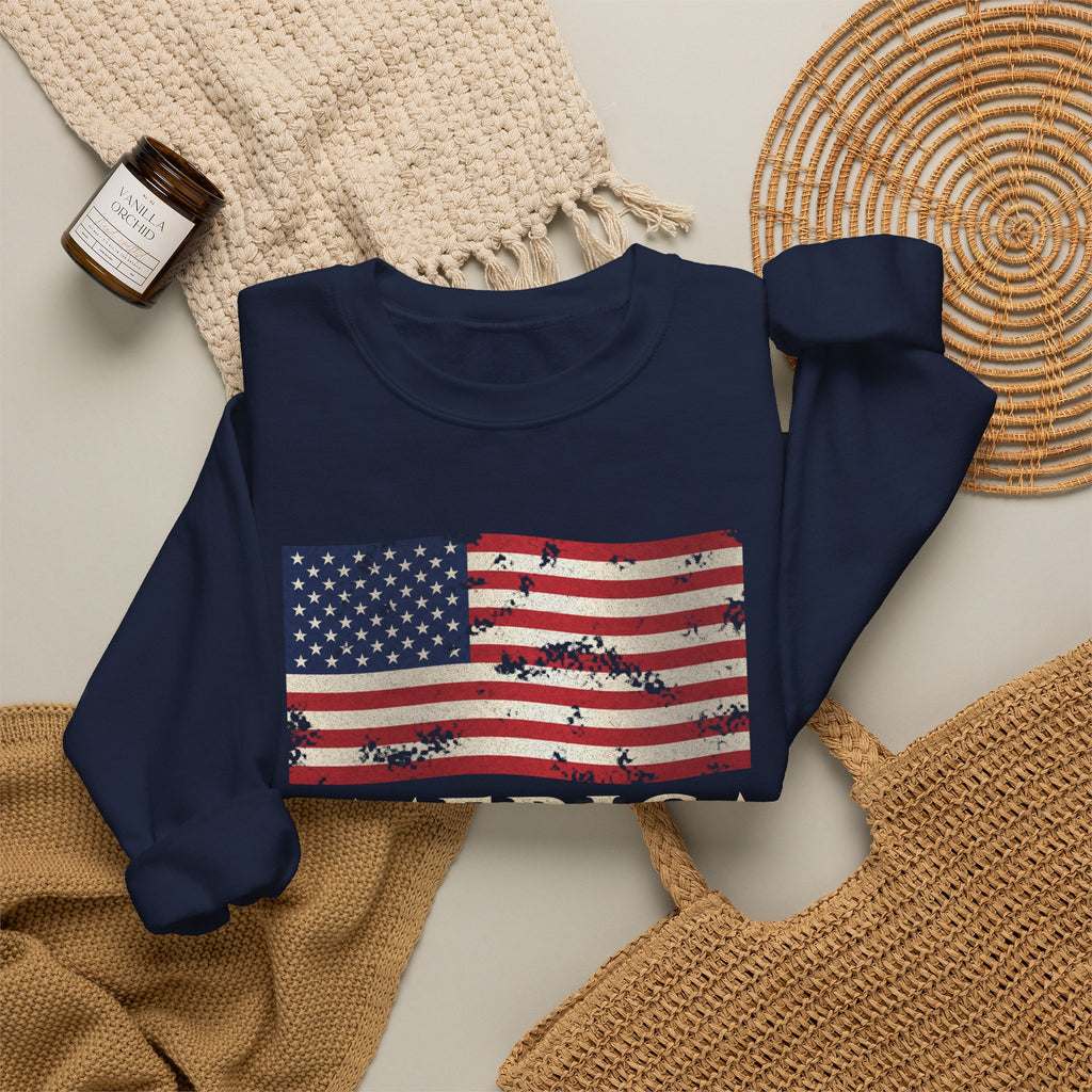 Vintage American Flag Sweatshirt – patriotic gift, photo 12