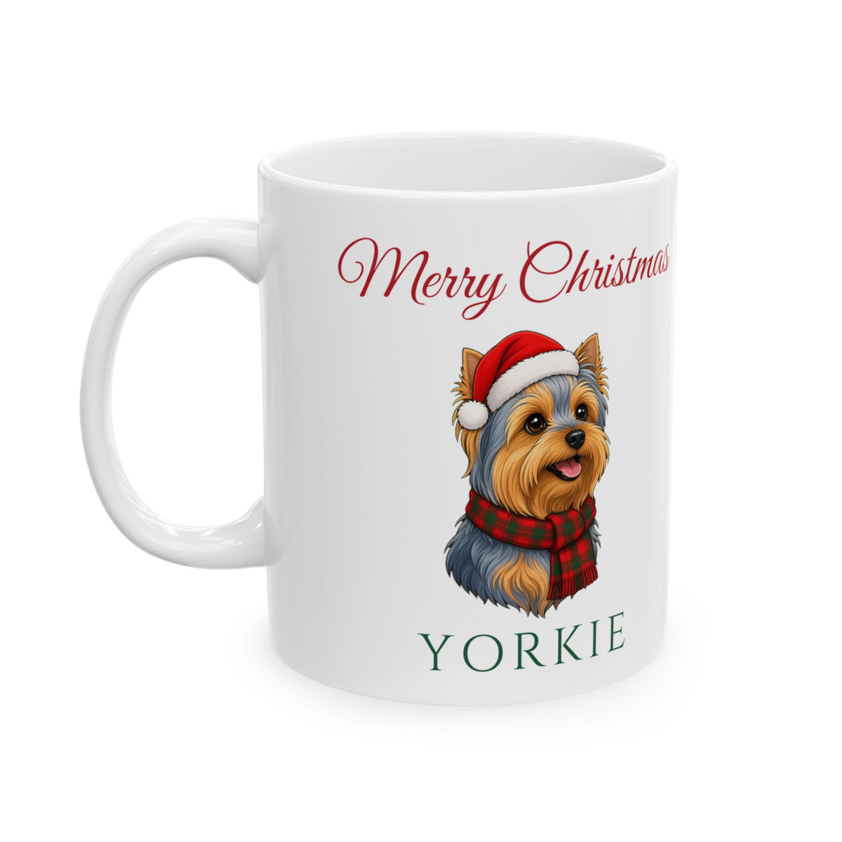 Yorkie Dog Christmas Mug – Gifted Porch, view 1