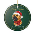 Great Dane Dog Christmas Ornament