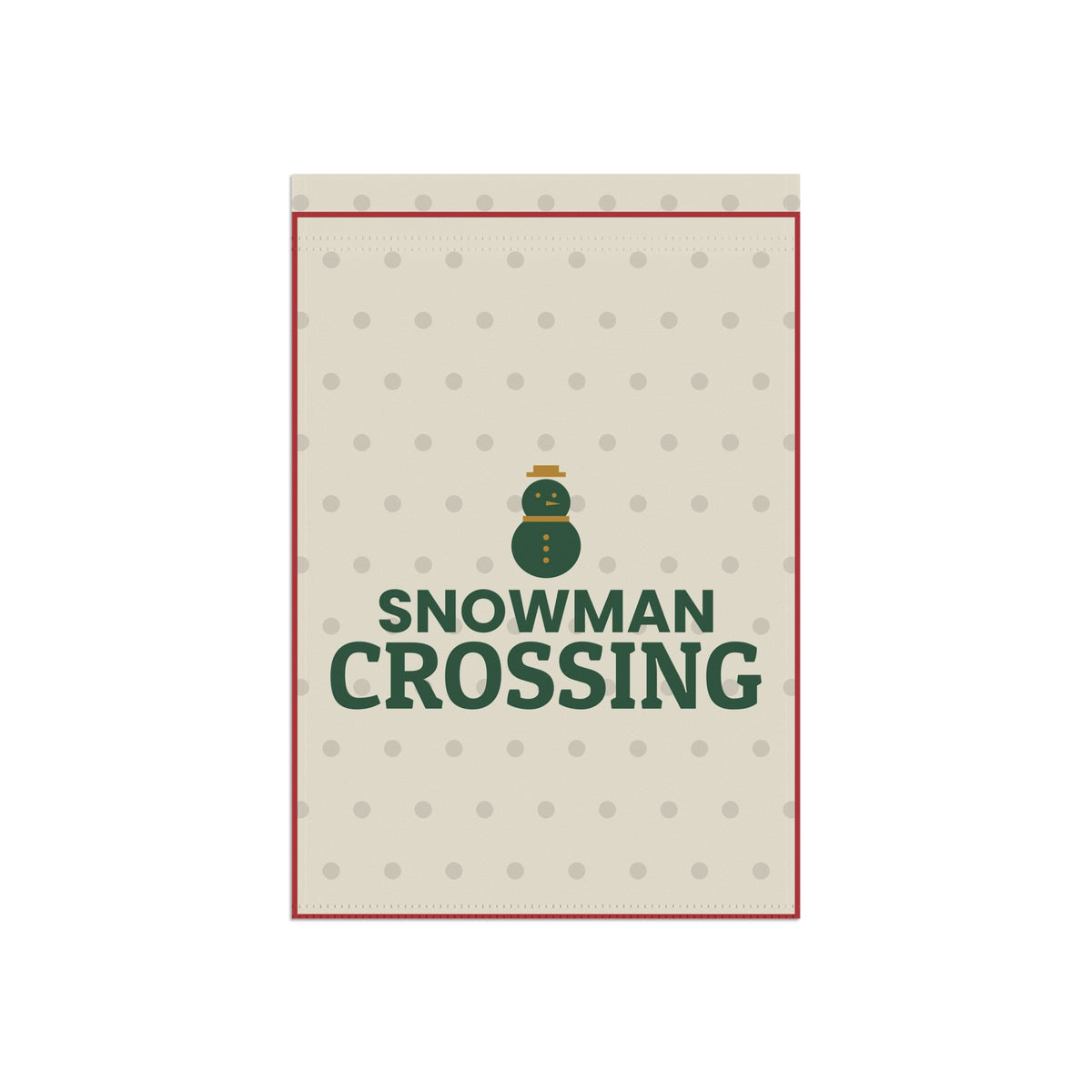 Snowman Crossing Garden Flag