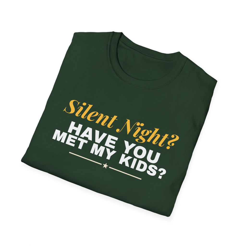 Silent Night Have You Met My Kids Mom Christmas T-Shirt – Gifted Porch, view 13