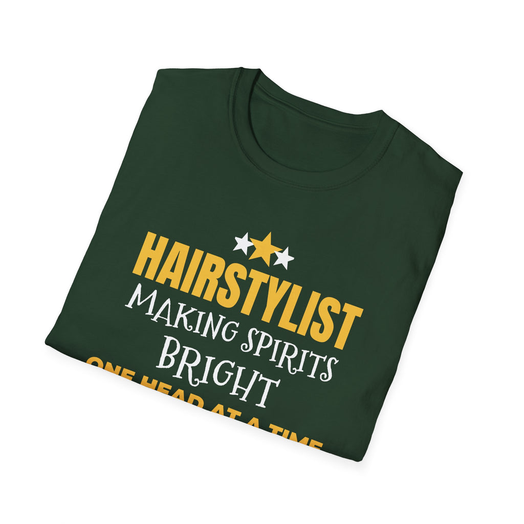 Hairstylist Making Spirits Bright One Head At A Time Christmas T-Shirt Gift – Gifted Porch