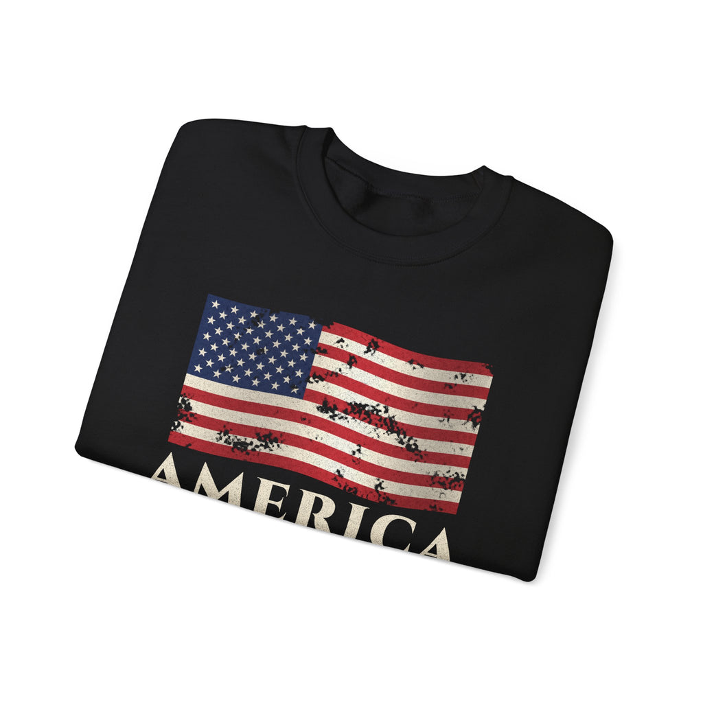 Vintage American Flag Sweatshirt – patriotic gift, photo 5