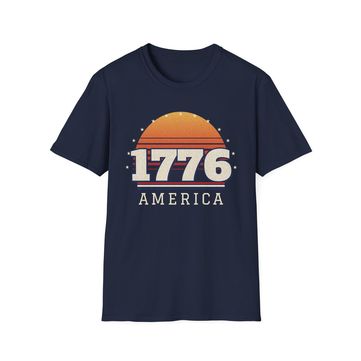 Retro 1776 Sunset Tee – patriotic gift, photo 3
