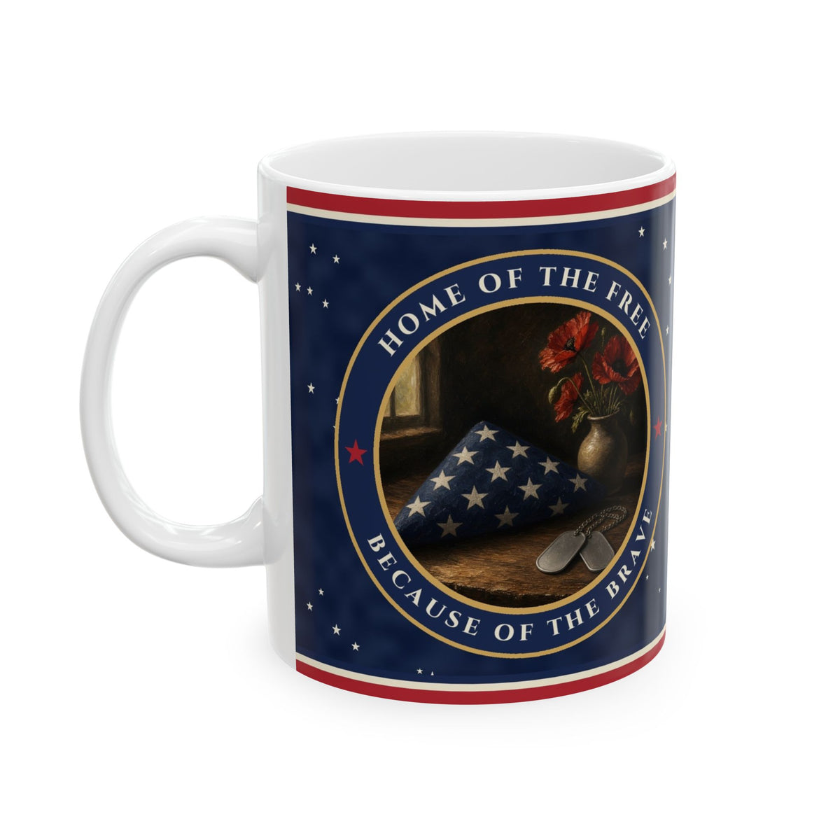 Because of the Brave Veteran Mug