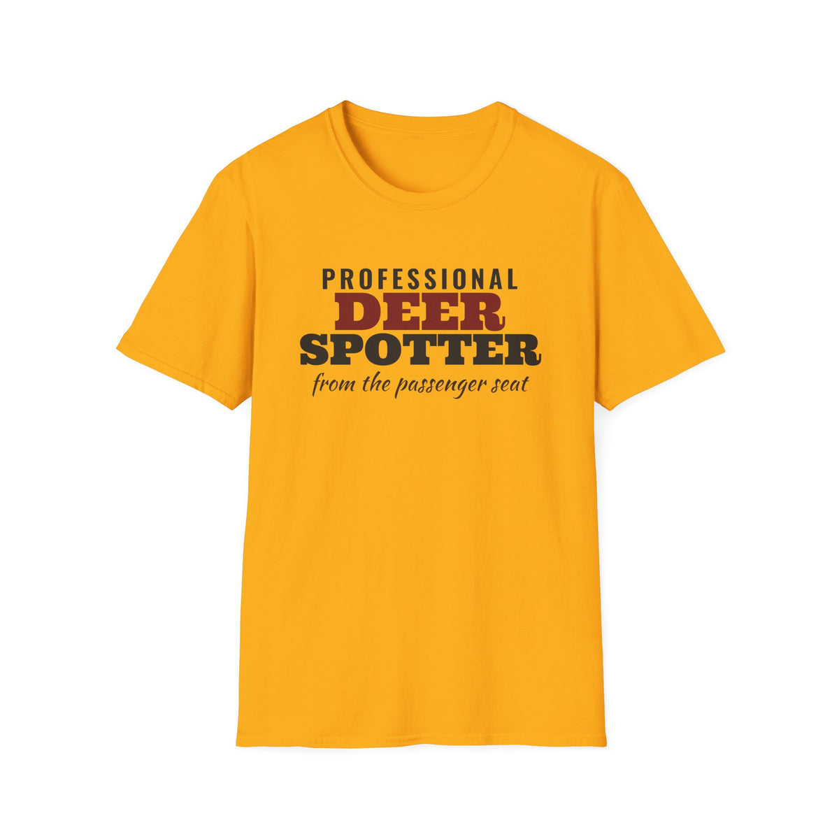 Professional Deer Spotter From The Passenger Seat T-Shirt – Gifted Porch, view 3
