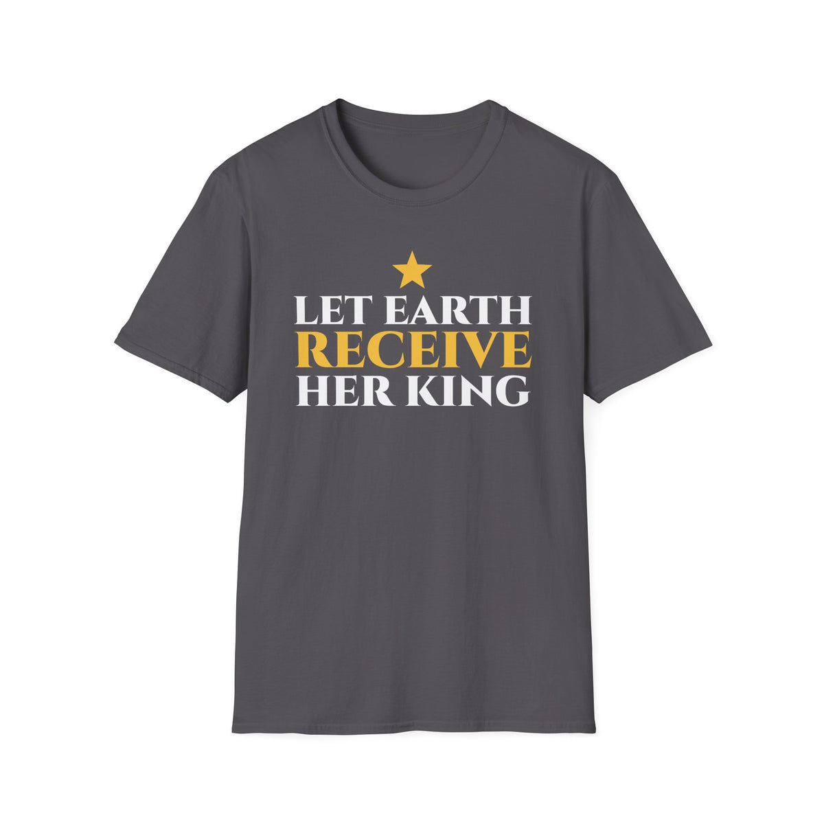Let Earth Receive Her King Christmas T-Shirt Christian Hymn Faith Gift Tee – Gifted Porch
