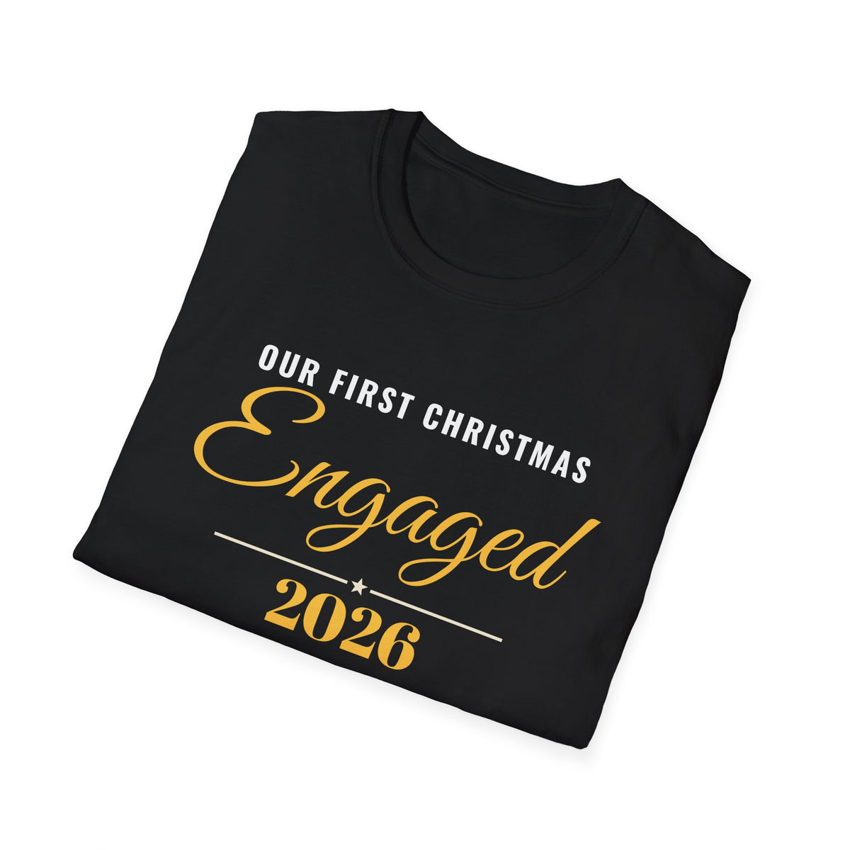 Our First Christmas Engaged 2026 T-Shirt – Gifted Porch, view 10