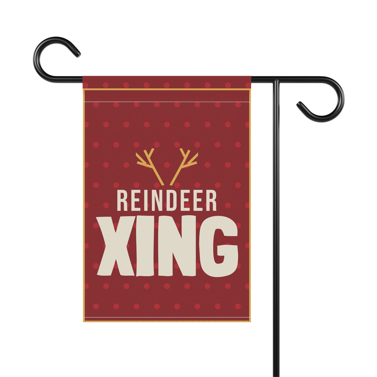 Reindeer Xing Garden Flag