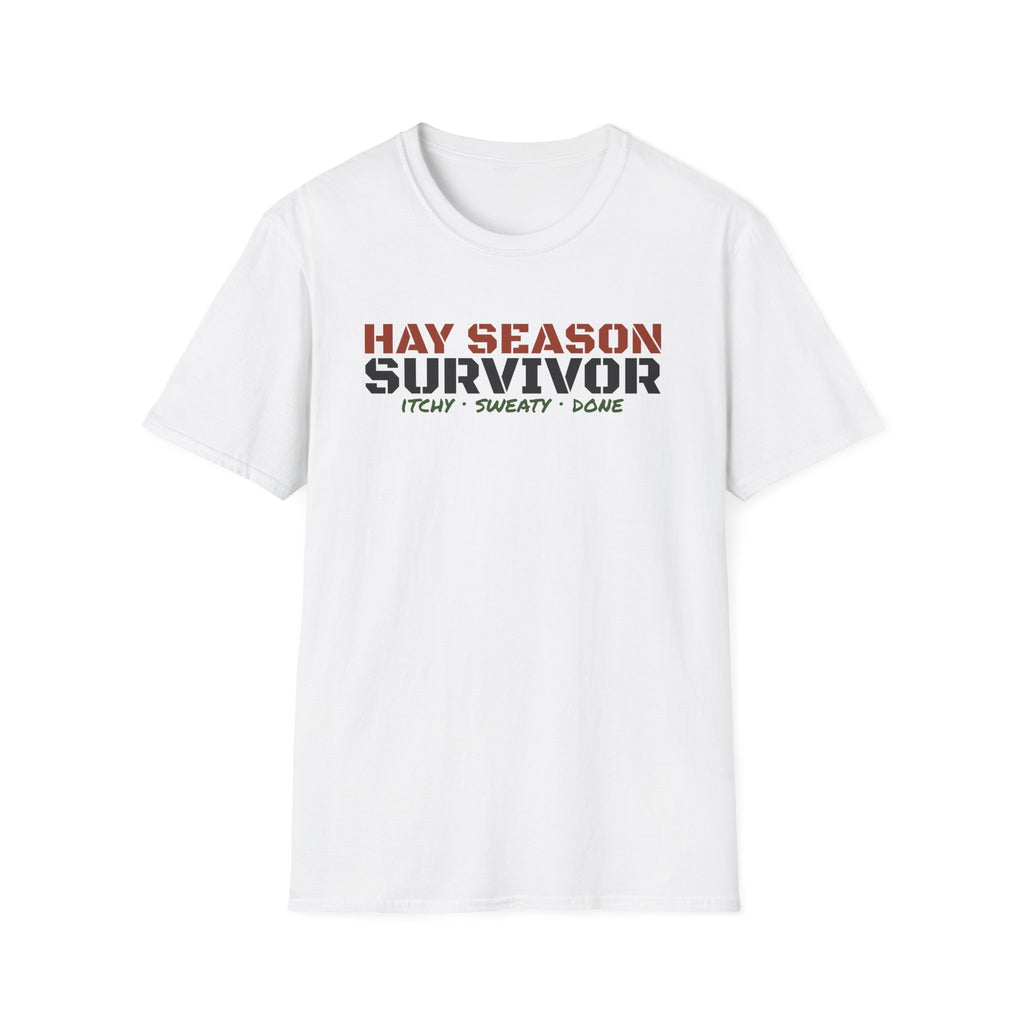 Hay Season Survivor Funny Farm T-Shirt – Gifted Porch, view 1